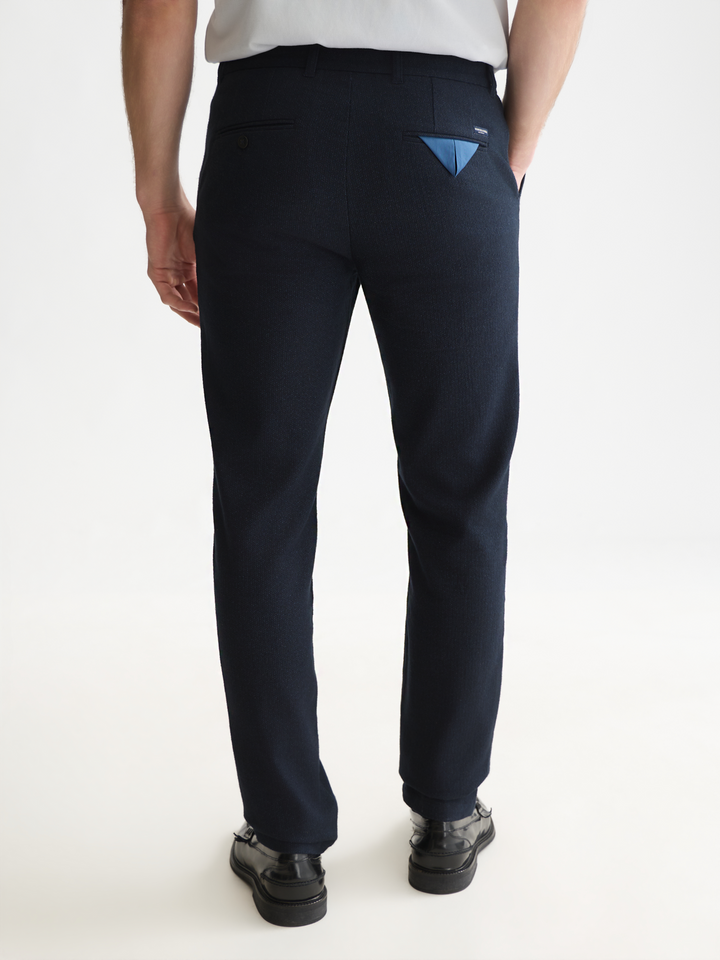 Stuart mini yarn-dyed cotton-wool blend chino
