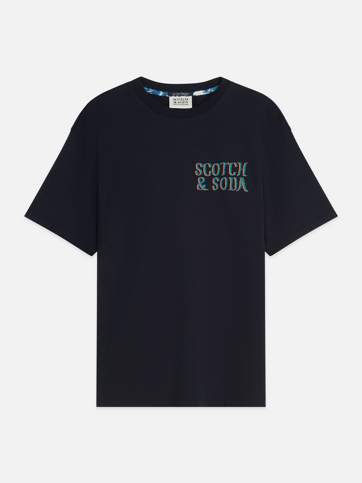 Front and back artwork relaxed-fit T-shirt