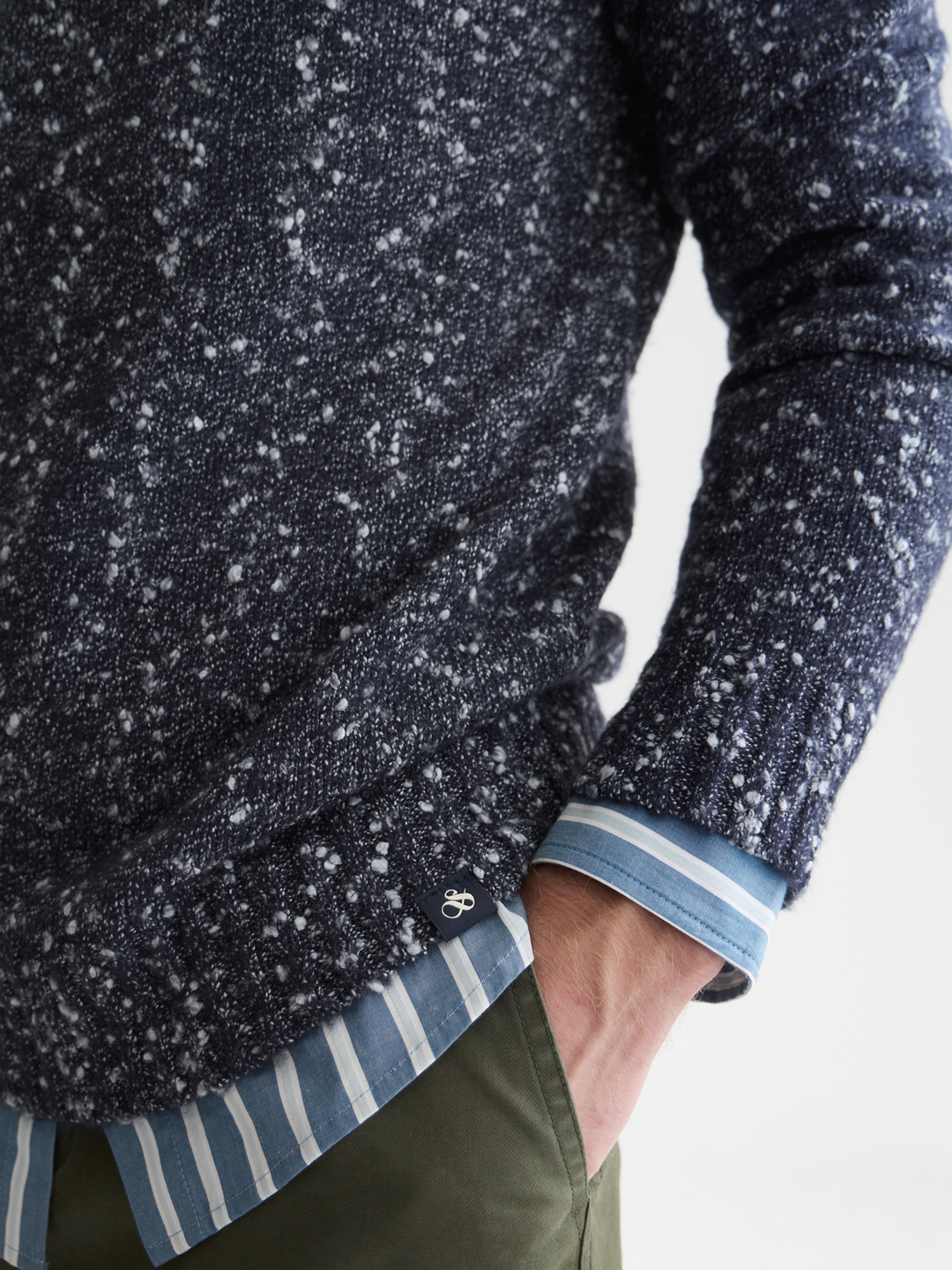 Bouclé melange wool-alpaca-blend regular-fit pullover