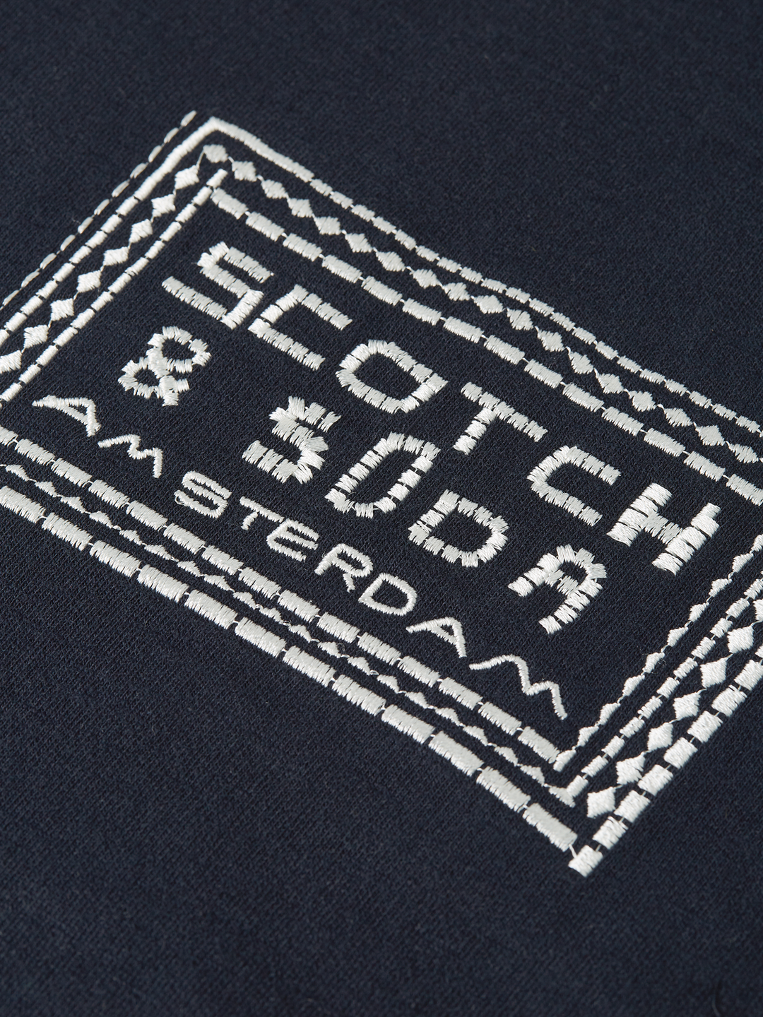 Front embroidered artwork relaxed-fit sweatshirt
