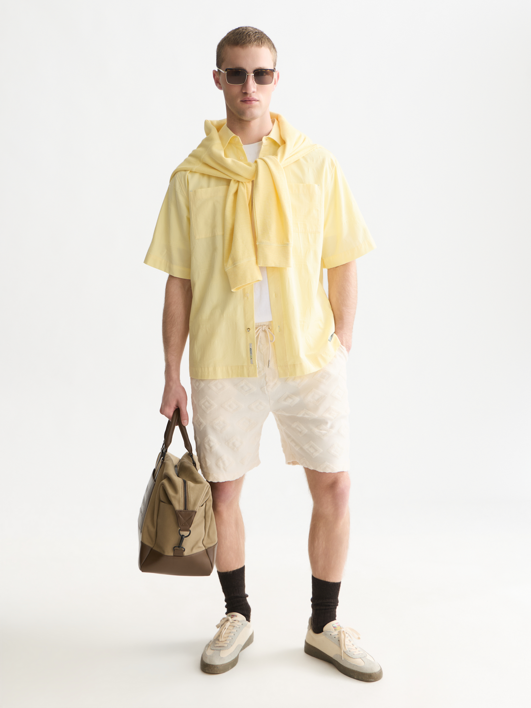 Fave Jacquard terry relaxed-fit bermuda