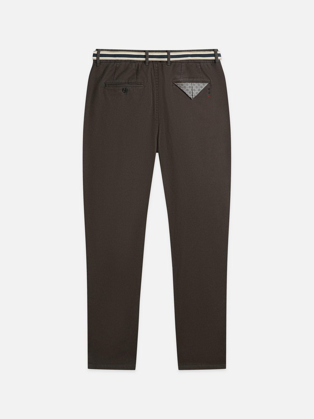 Warren cotton-blend twill belted chino