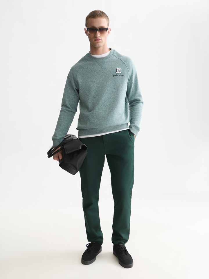 Warren cotton-blend twill belted chino