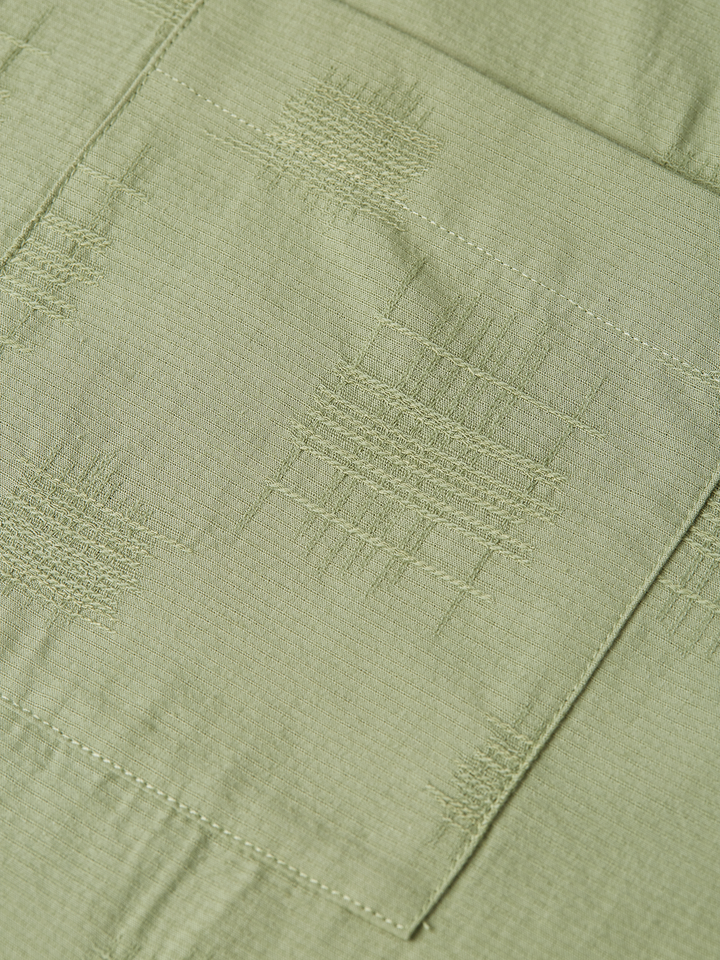 Jacquard relaxed-fit short-sleeved shirt