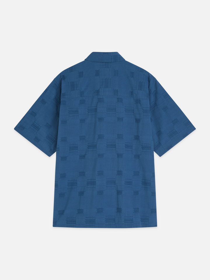 Jacquard relaxed-fit short-sleeved shirt