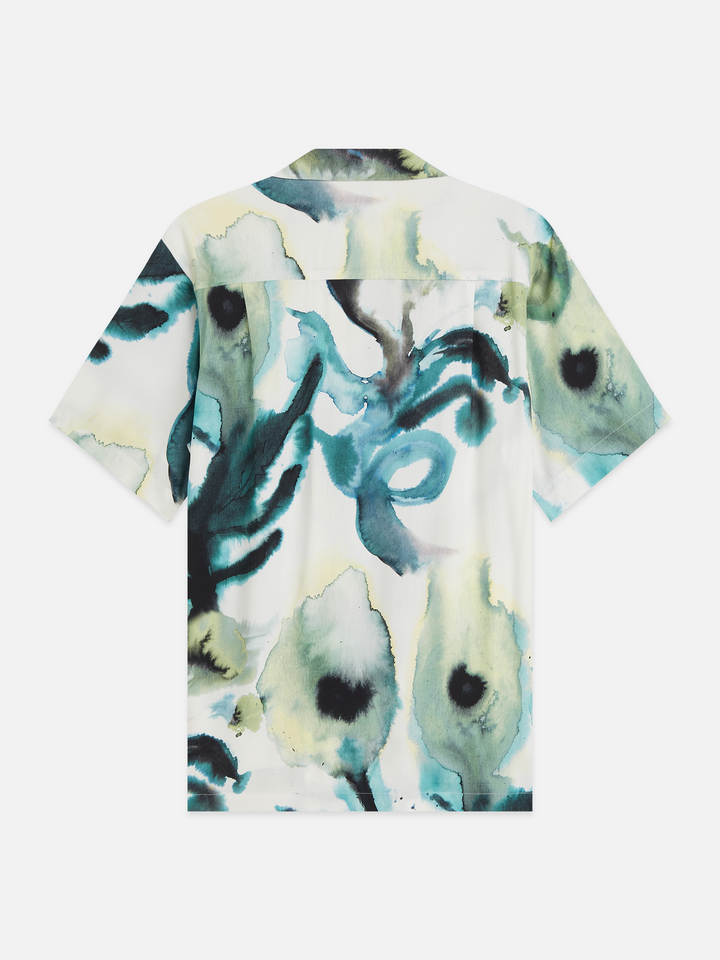Viscose printed short sleeved regular-fit shirt