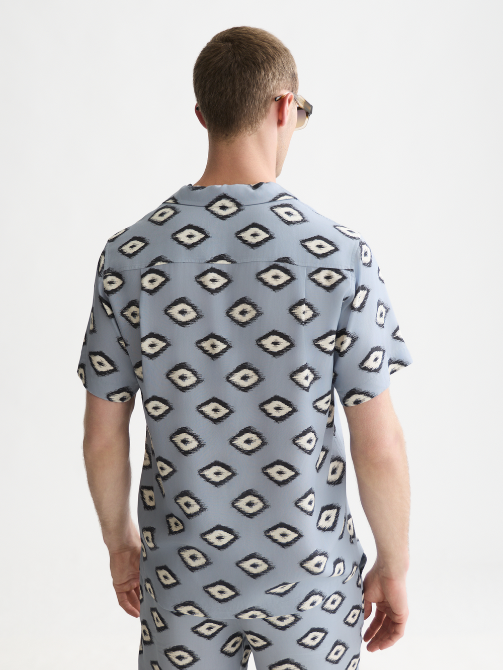 Viscose printed short sleeved regular-fit shirt