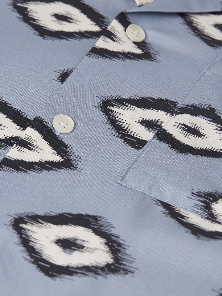 Viscose printed short sleeved regular-fit shirt