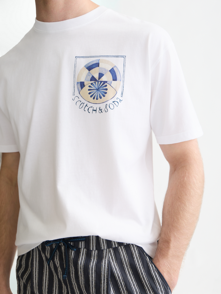 Front and back artwork  relaxed-fit T-shirt