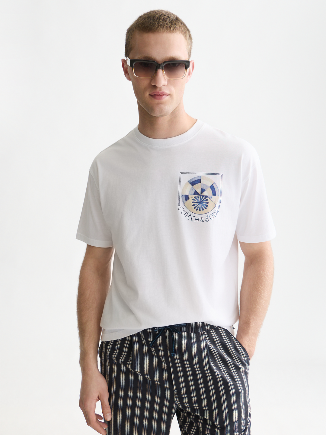 Front and back artwork  relaxed-fit T-shirt