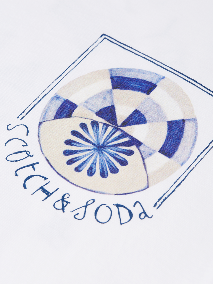 Front and back artwork  relaxed-fit T-shirt