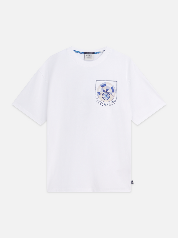 Front and back artwork  relaxed-fit T-shirt