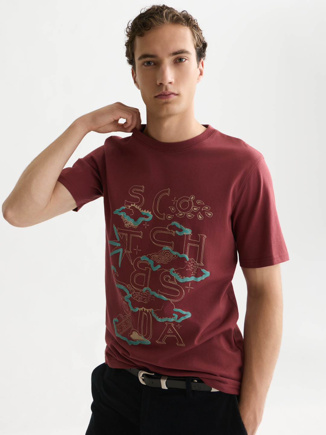 Front artwork regular-fit T-shirt