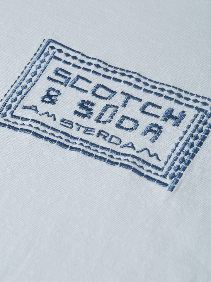 Embroidered front artwork relaxed-fit T-shirt