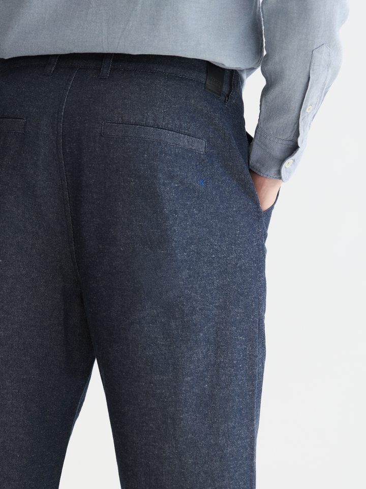 Harper cotton-linen tapered fit chino