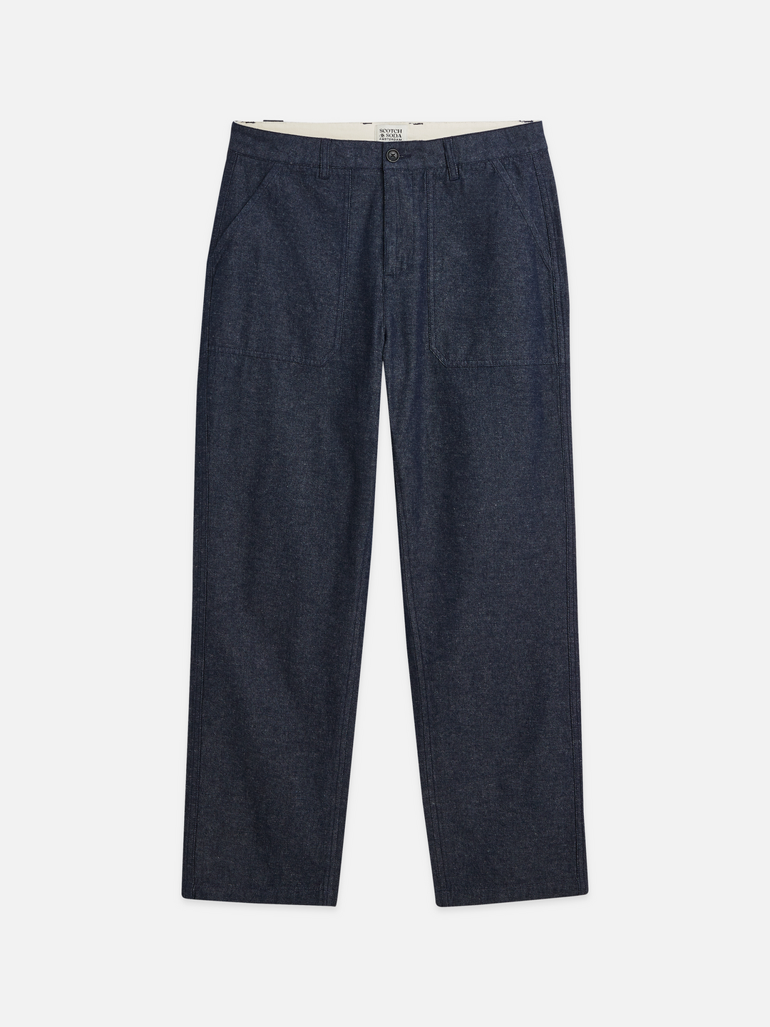 Harper cotton-linen tapered fit chino