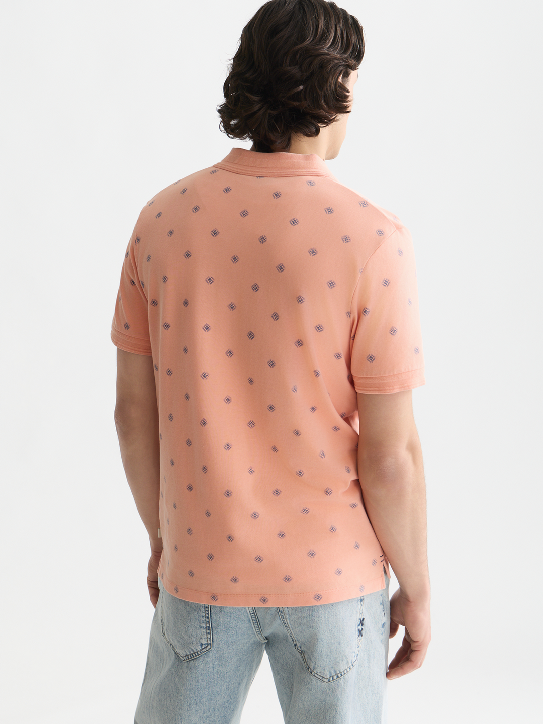 Printed over-dye regular-fit polo