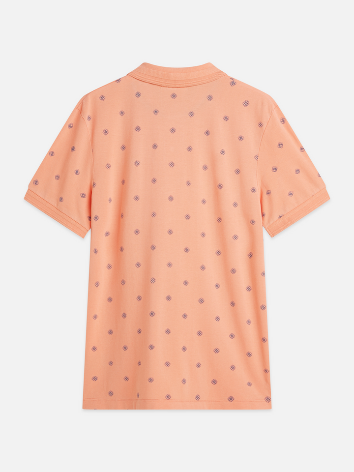 Printed over-dye regular-fit polo