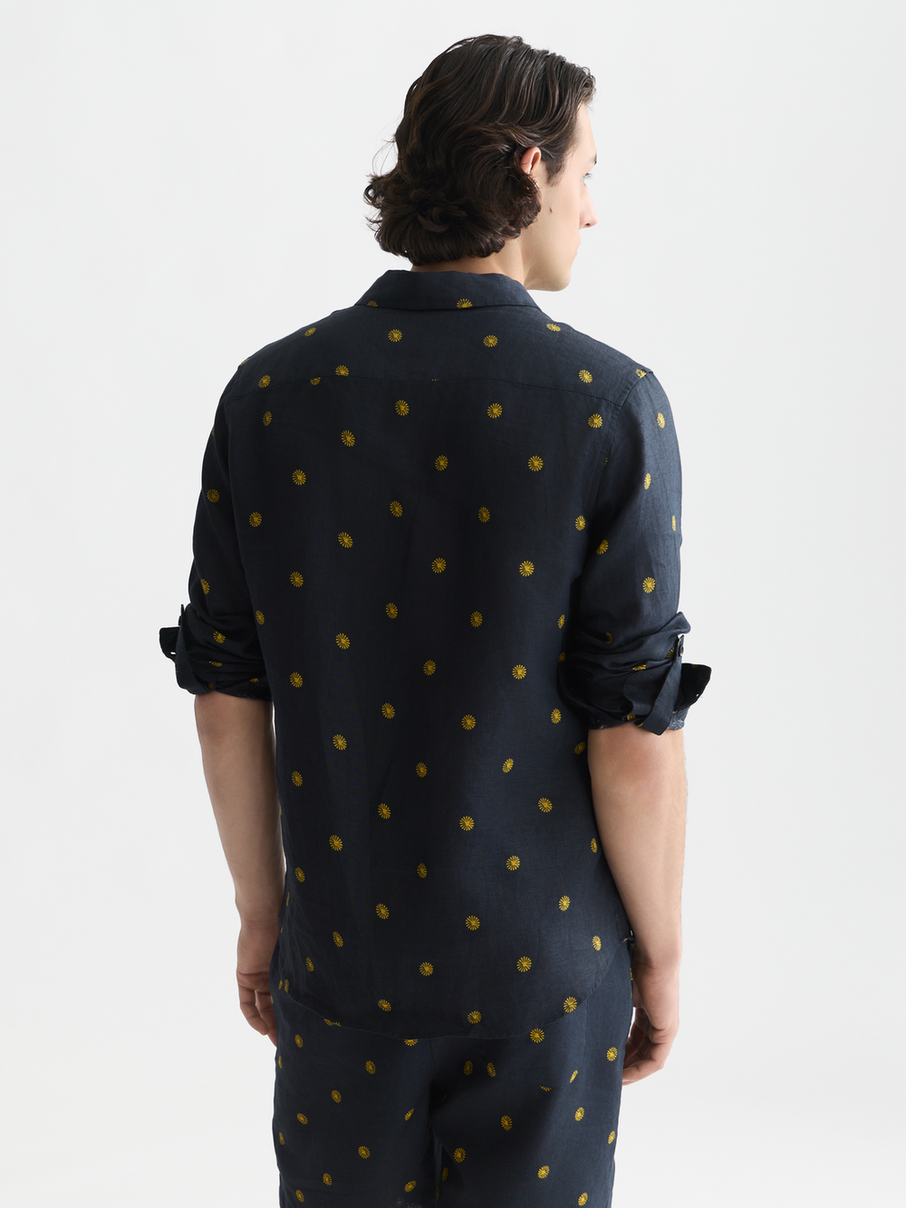 Linen printed regular-fit shirt