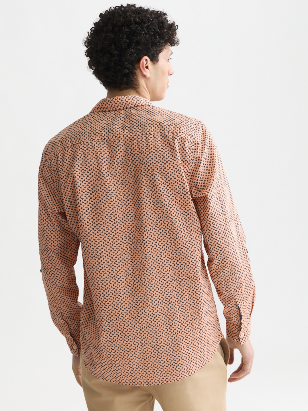 Printed cotton poplin regular-fit shirt