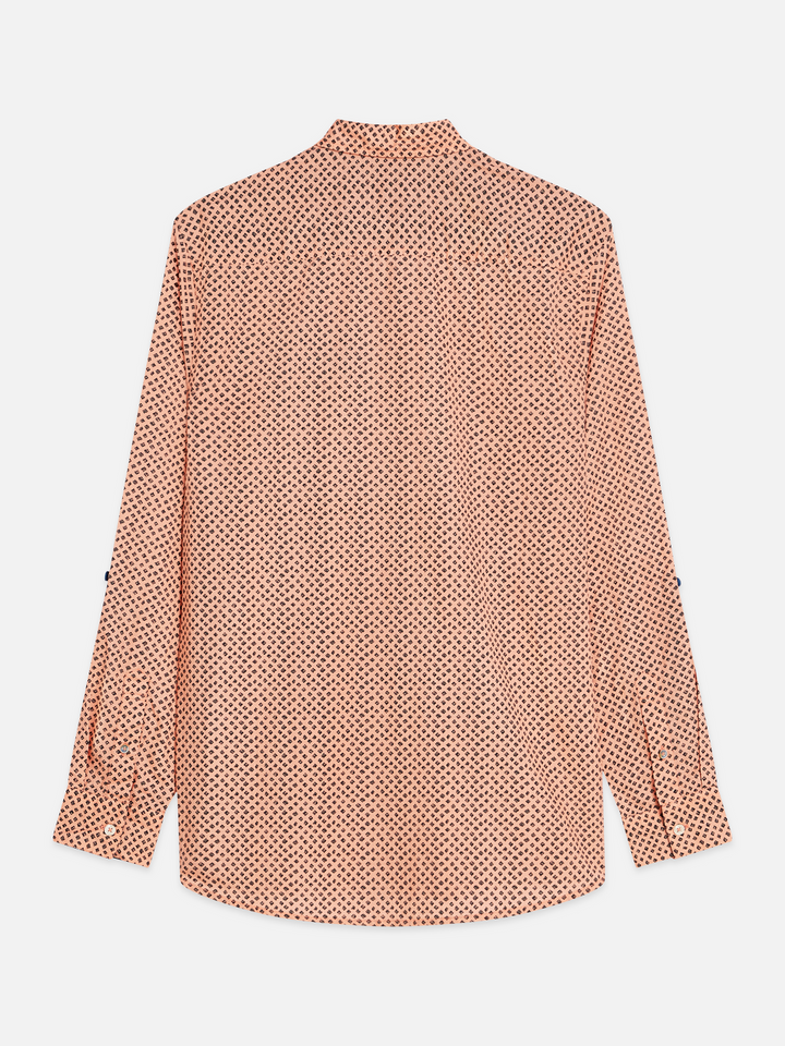 Printed cotton poplin regular-fit shirt