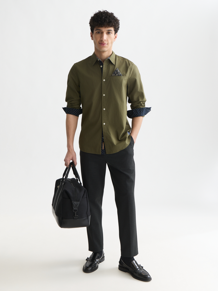 Cotton poplin regular-fit shirt