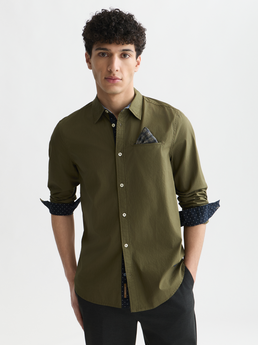 Cotton poplin regular-fit shirt