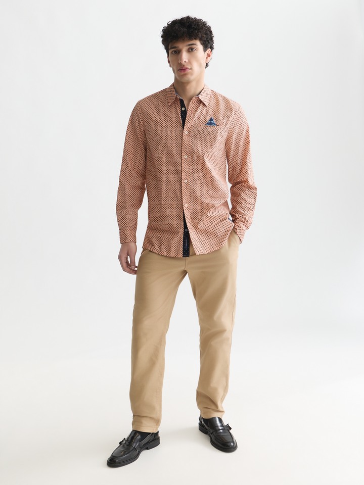 Warren cotton blend twill belted chino