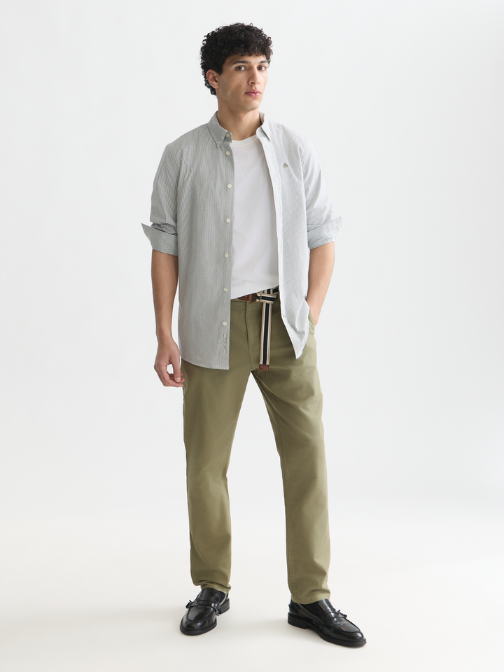 Warren cotton blend twill belted chino