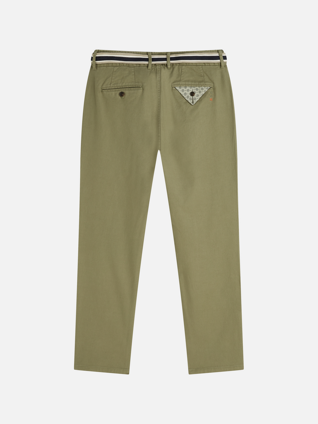Warren cotton blend twill belted chino