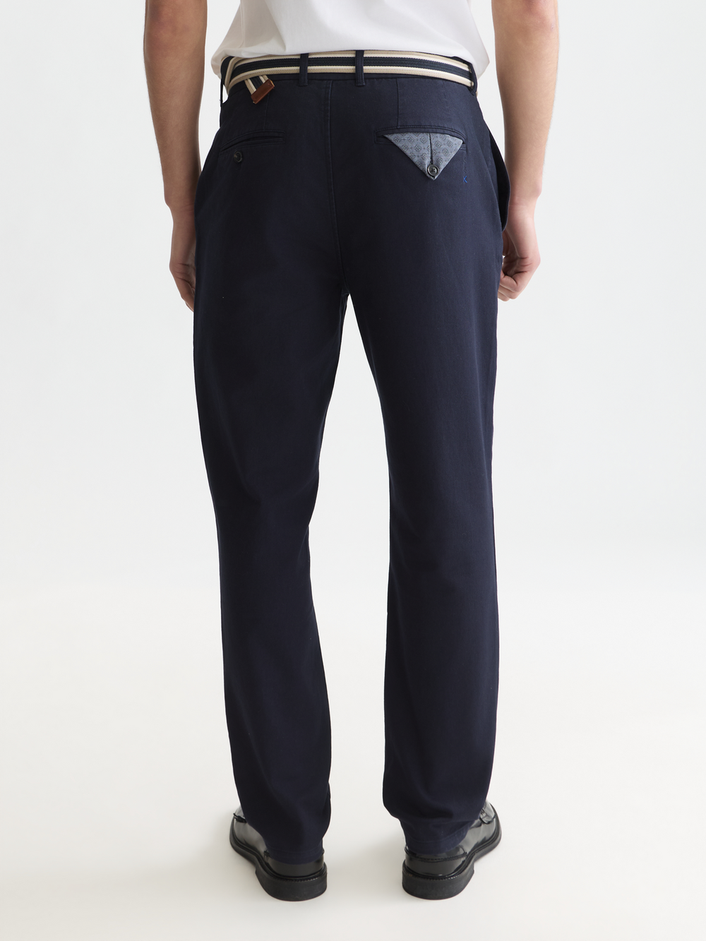 Warren cotton blend twill belted chino