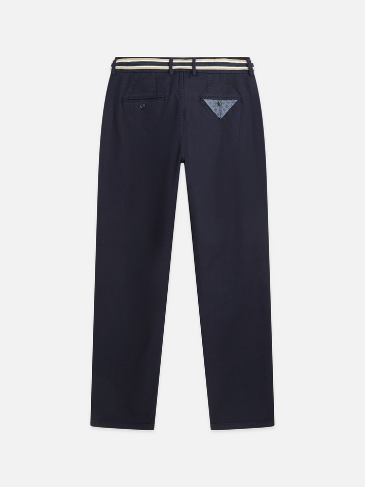 Warren cotton blend twill belted chino