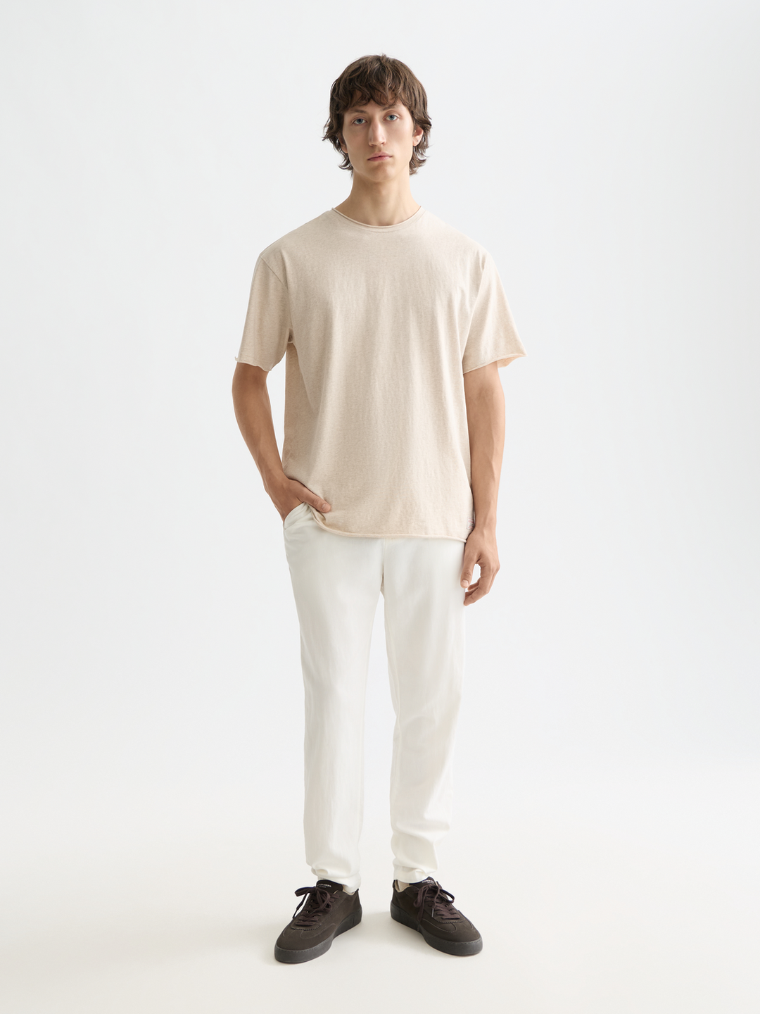 NOS Warren cotton-linen twill jogger
