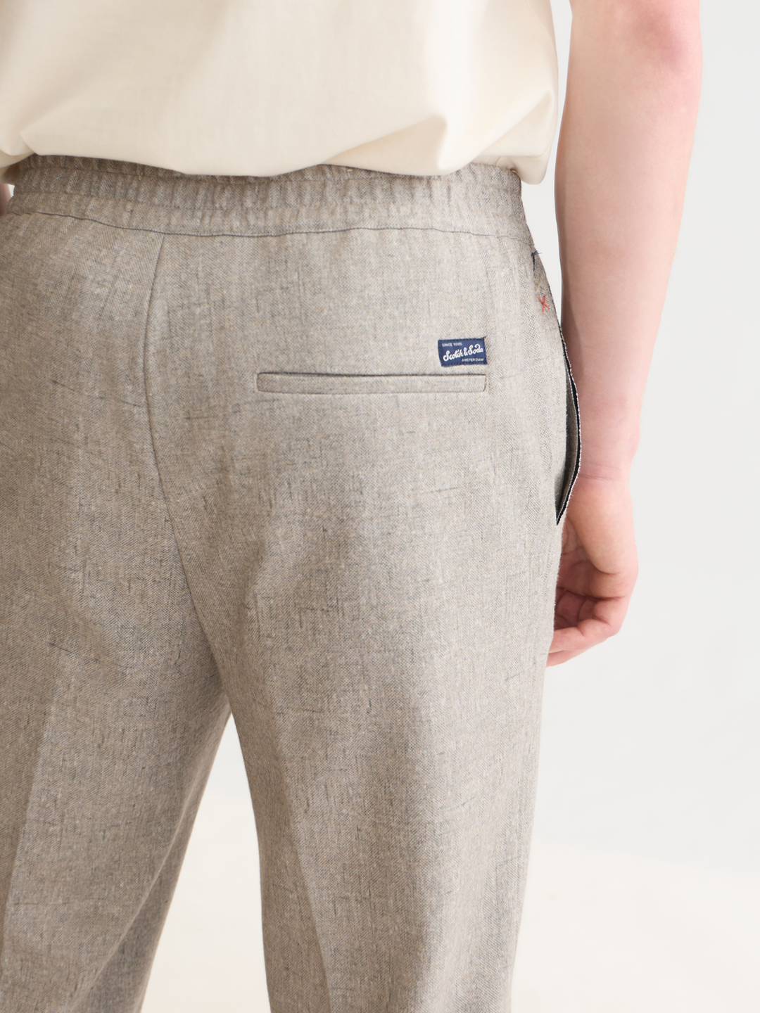 Tailored melangejersey relaxed