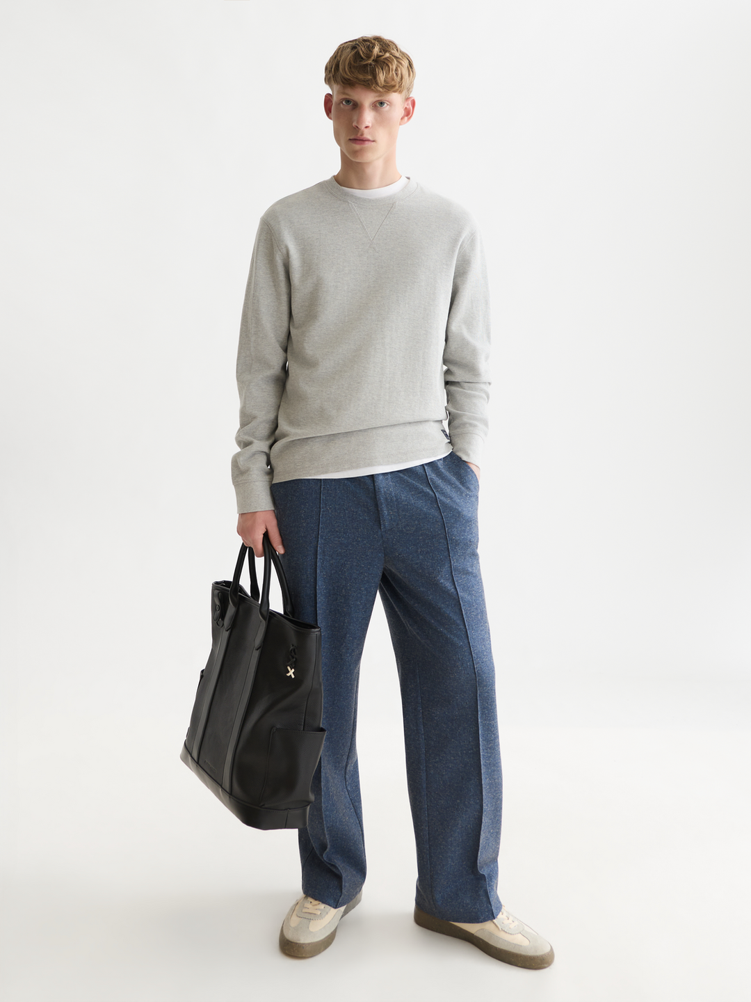 Tailored melangejersey relaxed