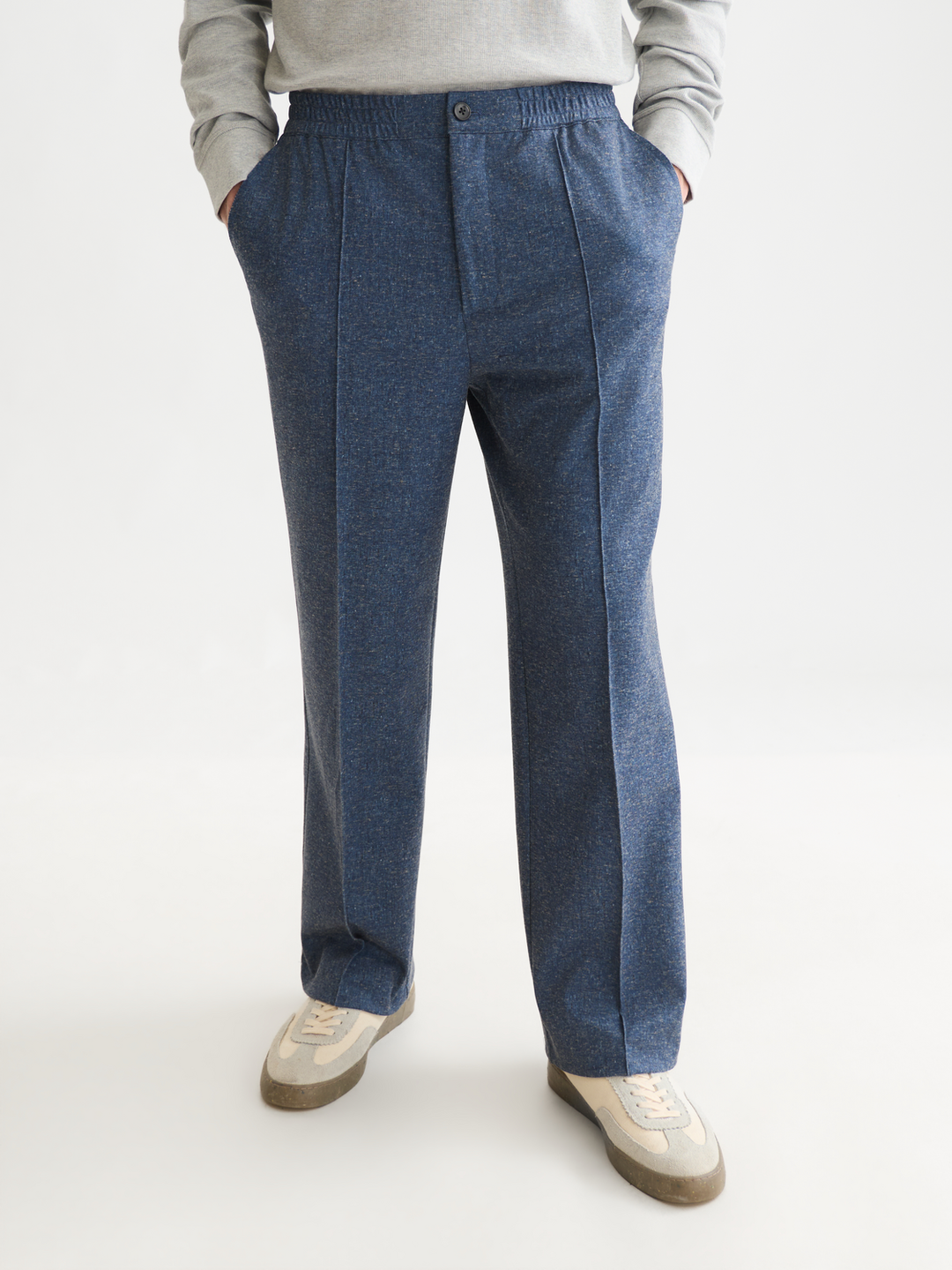Tailored melangejersey relaxed
