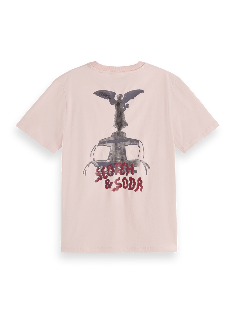 Regular fit T-shirt with front and back artwork