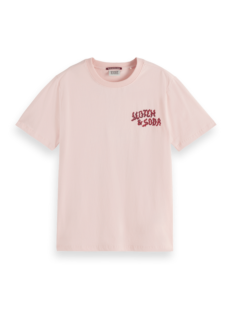Regular fit T-shirt with front and back artwork