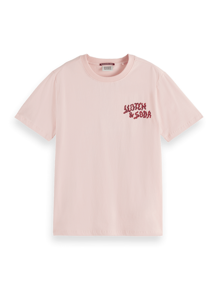 Regular fit T-shirt with front and back artwork