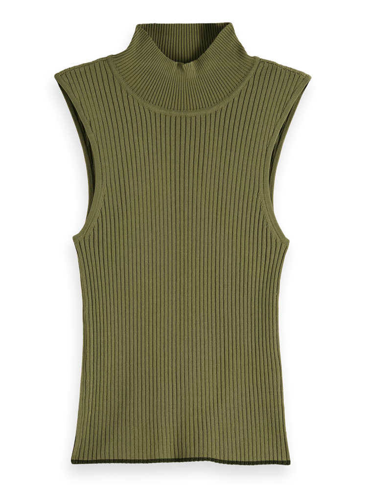 Ribbed knitted tank