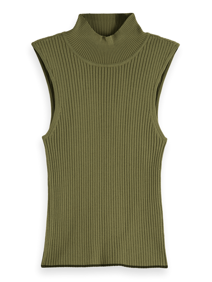 Ribbed knitted tank