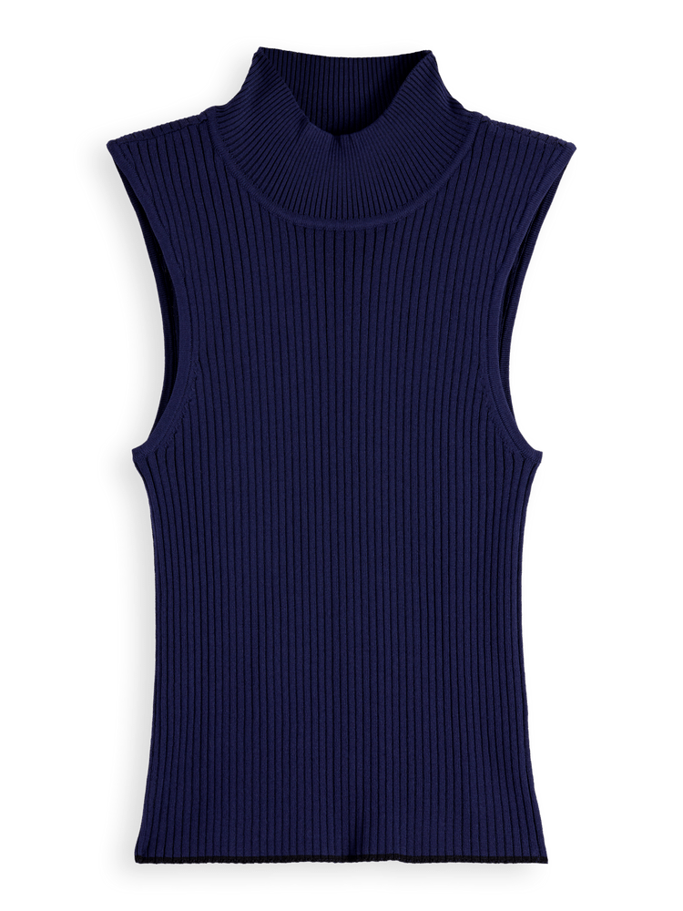 Ribbed knitted tank