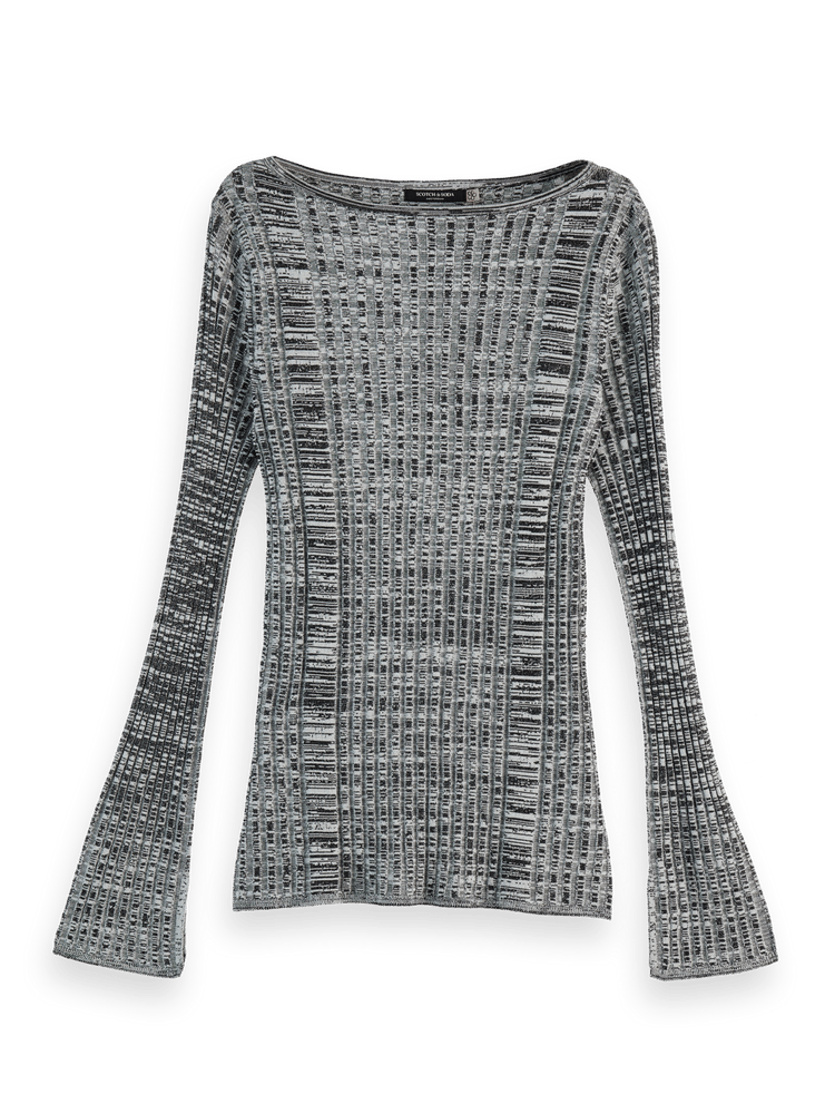 Ribbed knitted pullover