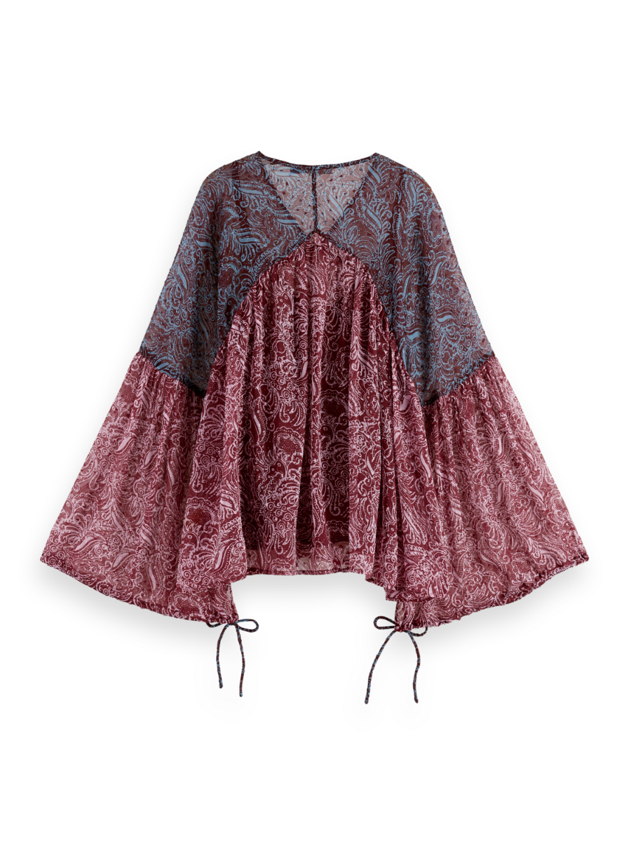 Printed Fil Coupe Top