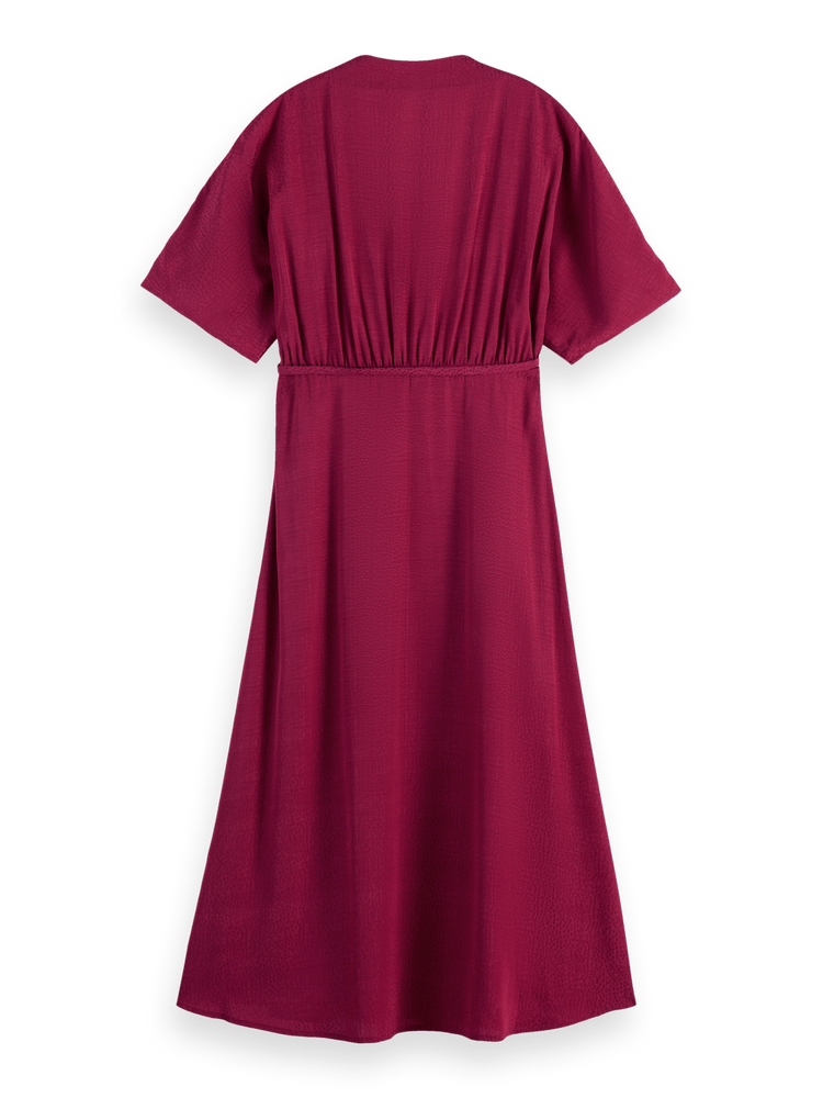 Midi Wrap Dress in Viscose jacquard