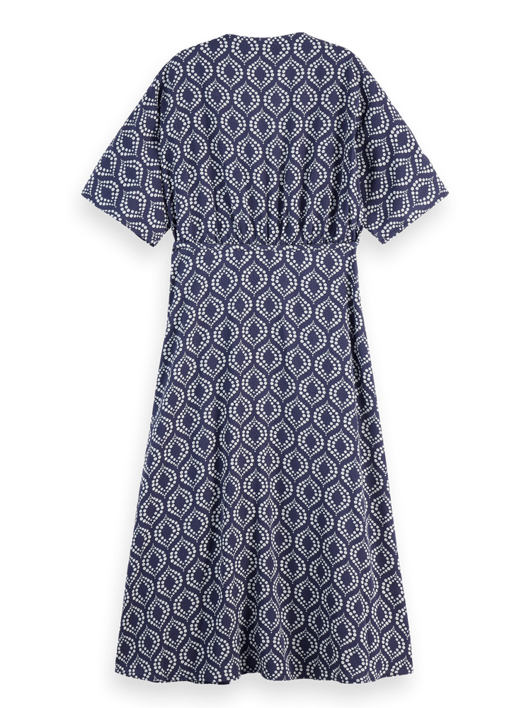 Midi Wrap Dress in Viscose jacquard