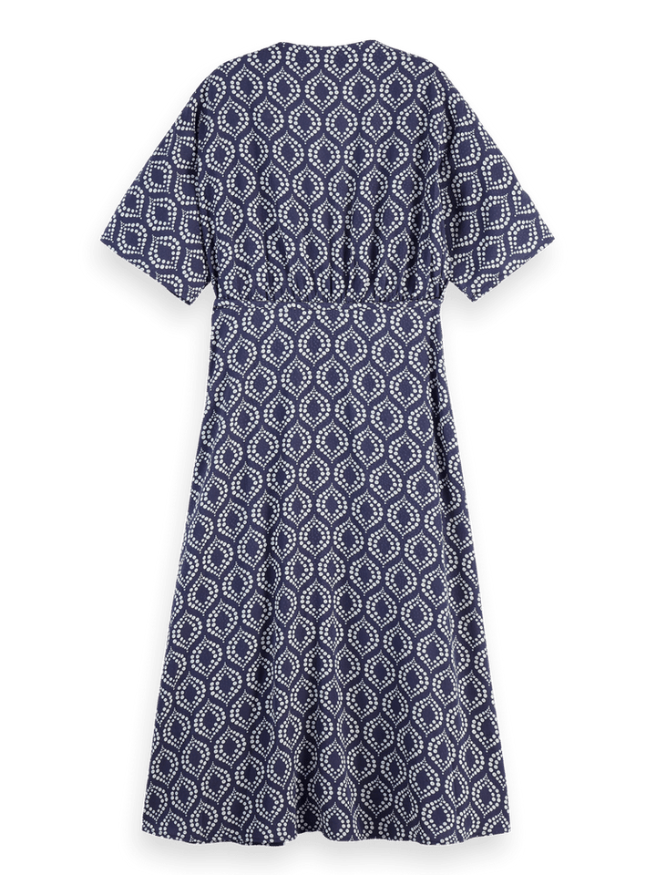 Midi Wrap Dress in Viscose jacquard