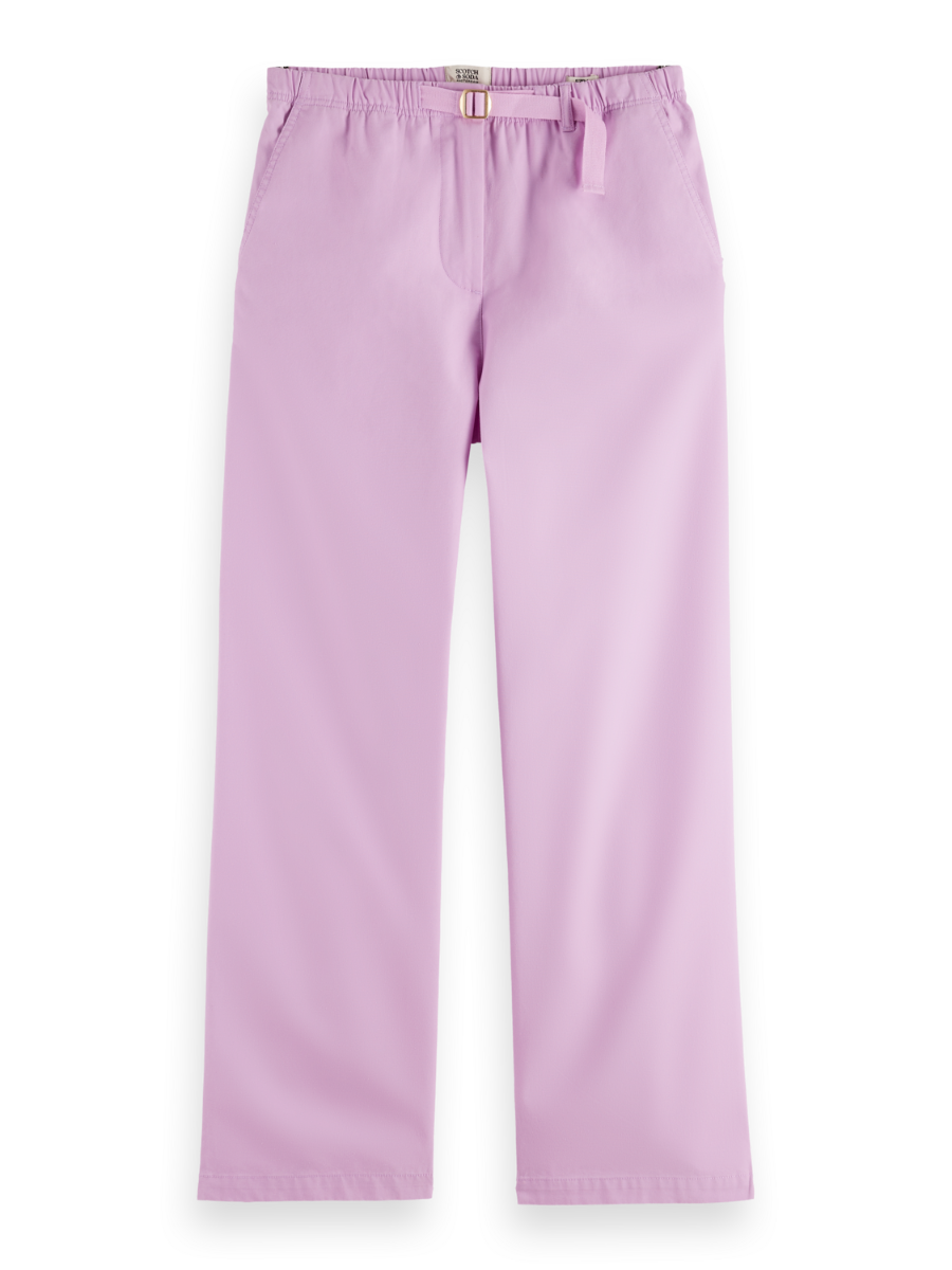 Ezra high-rise wide-leg belted pant