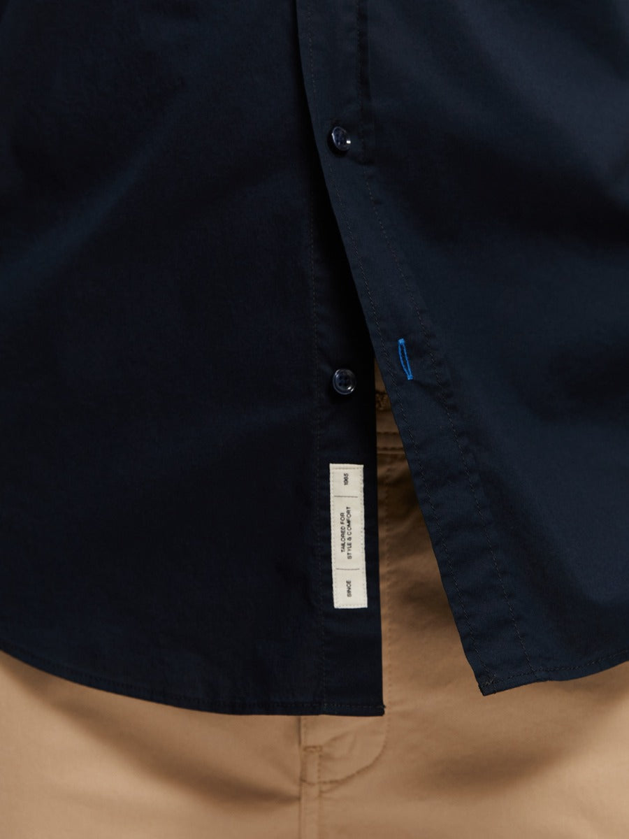 Solid organic co/ea slim fit shirt