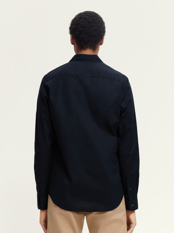 Solid organic co/ea slim fit shirt